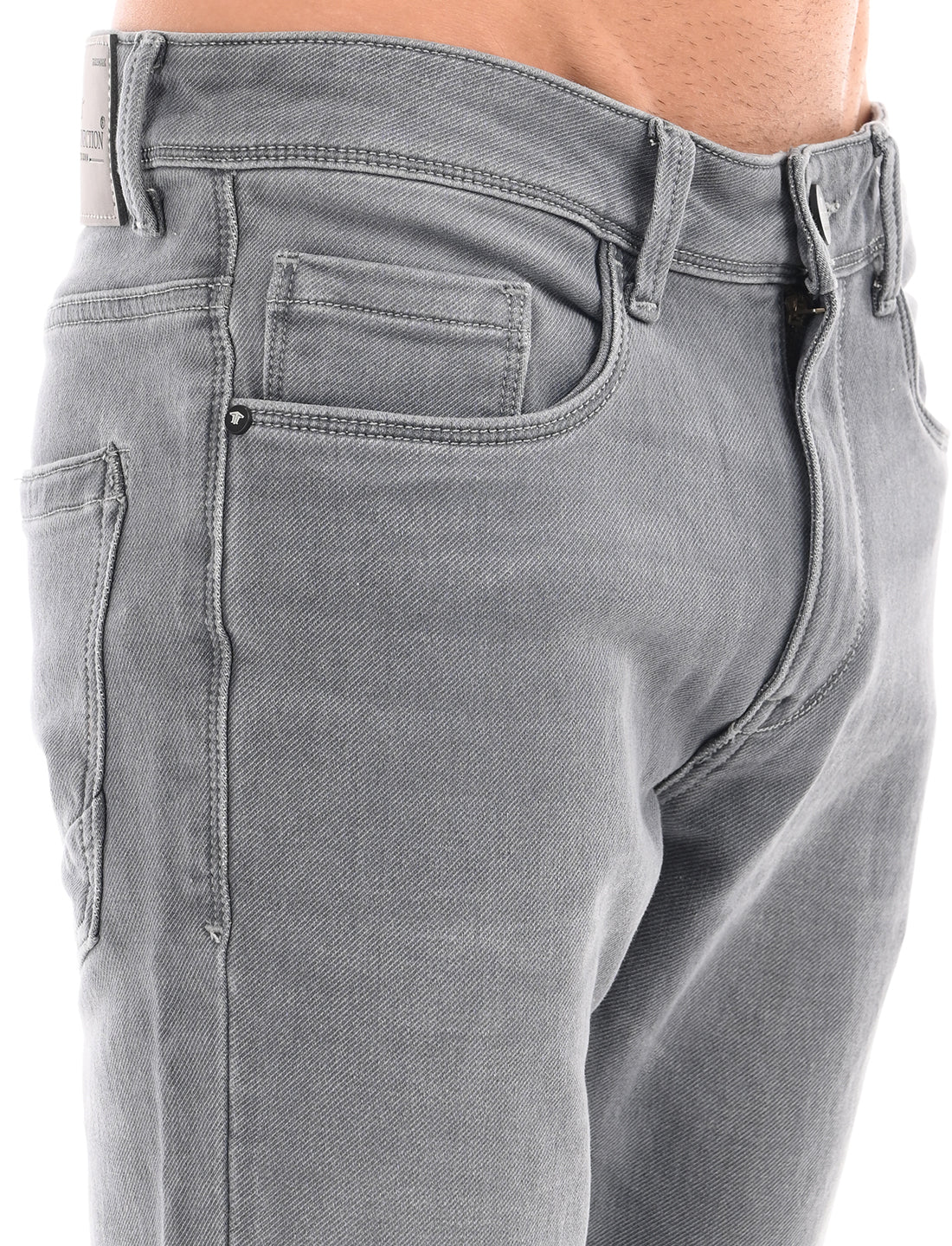 Light Grey Mid Rise Slim Fit Jeans