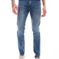 Mid Blue Mid Rise Slim Fit Jeans