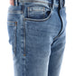 Mid Blue Mid Rise Slim Fit Jeans