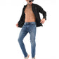 Mid Blue Mid Rise Slim Fit Jeans