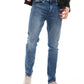 Mid Blue Mid Rise Slim Fit Jeans