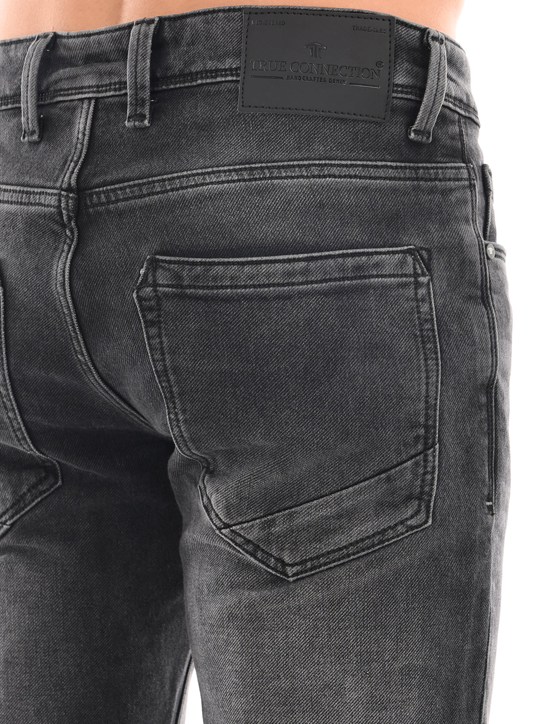 Dark Grey Slim Fit Heavy Fade Jeans