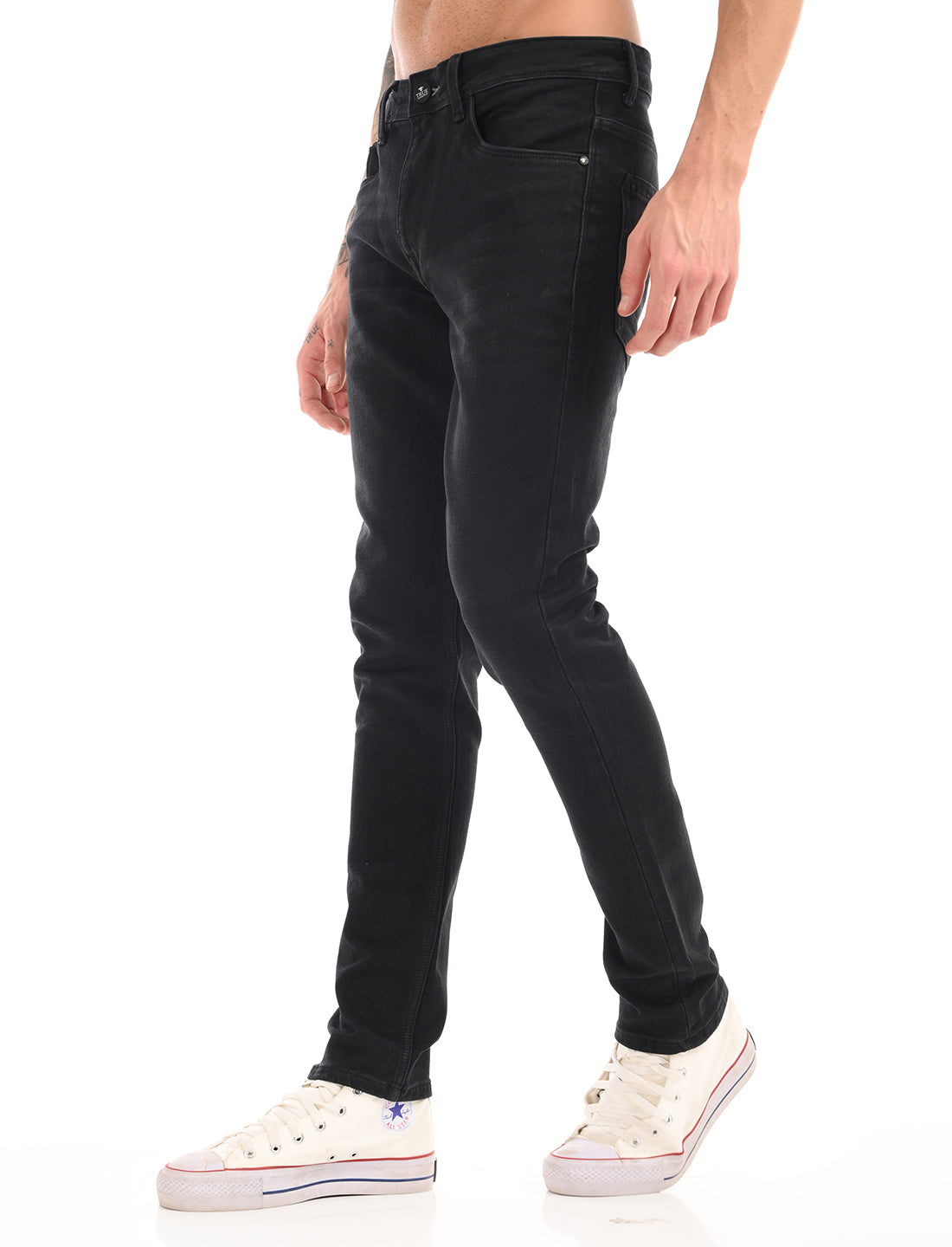 Dark Grey Slim Fit Light Fade Jeans