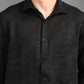 Textured Jacquard Black Shirt