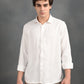 Textured Jacquard White Shirt