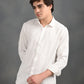 Textured Jacquard White Shirt