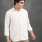 Textured Jacquard White Shirt
