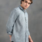 Berit Blue Textured Jacquard Shirt