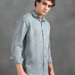 Berit Blue Textured Jacquard Shirt