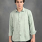 Berit Light Green Textured Jacquard Shirt