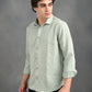 Berit Light Green Textured Jacquard Shirt
