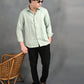Berit Light Green Textured Jacquard Shirt