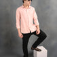 Berit Pink Textured Jacquard Shirt