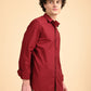 Red Solid Oxford Shirt