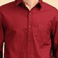 Red Solid Oxford Shirt