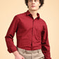 Red Solid Oxford Shirt