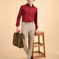 Red Solid Oxford Shirt
