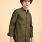 Olive Green Solid Oxford Shirt