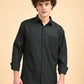 Dark Green Solid Oxford Shirt