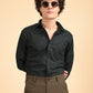 Dark Green Solid Oxford Shirt