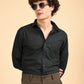 Dark Green Solid Oxford Shirt