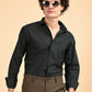 Dark Green Solid Oxford Shirt