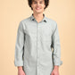 Pearl Grey Solid Oxford Shirt