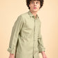 Light Green Solid Oxford Shirt