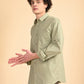 Light Green Solid Oxford Shirt