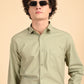 Light Green Solid Oxford Shirt