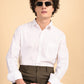 White Solid Oxford Shirt