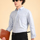 Pastel Blue Solid Oxford Shirt