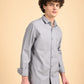 Dove Grey Solid Oxford Shirt