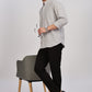 Light Grey Mandarin Collar Linen Shirt